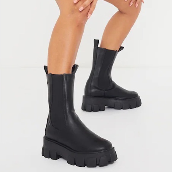 Pretty Little Thing’s High Chelsea Boots - Picture 1 of 3